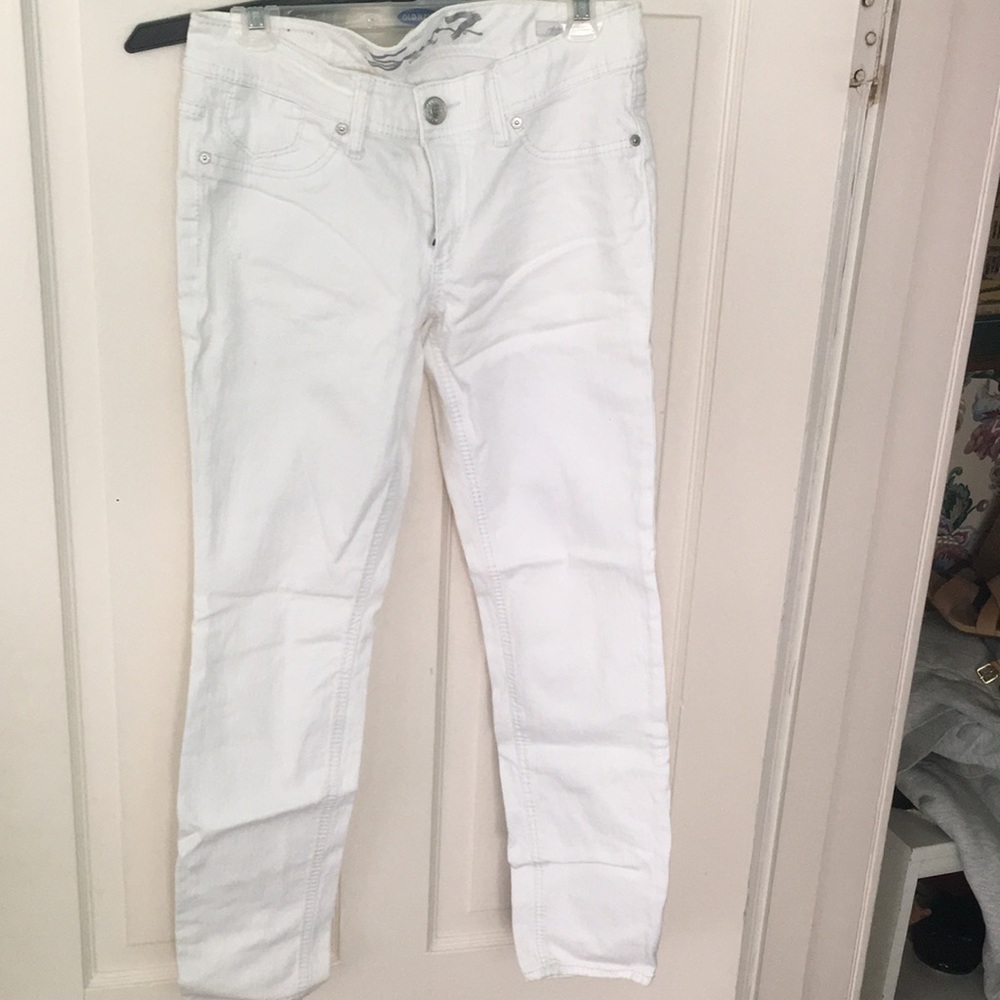 7 for All Mankind White Skinny Jeans